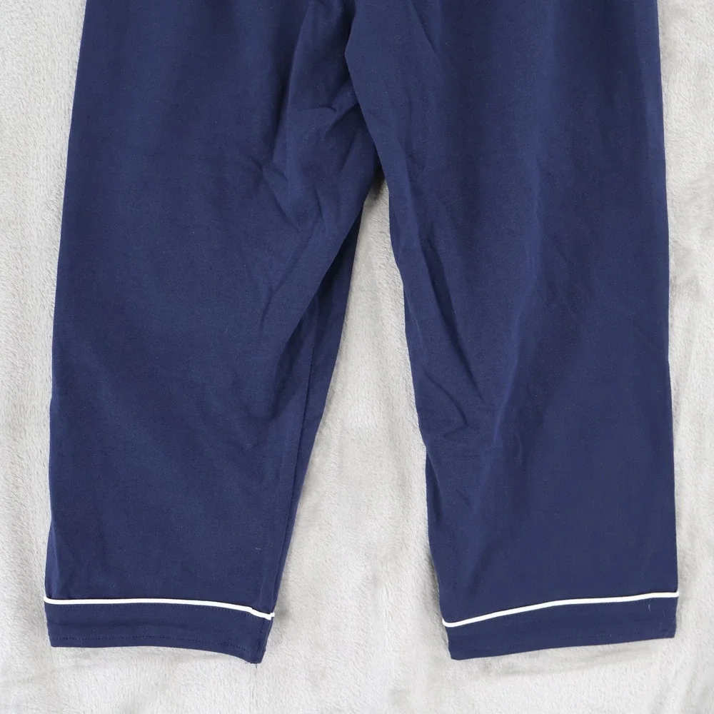 Umeyda Pajama Set Kids Size 130/5T Blue Classic Piping Cotton‎ Long Sleeve NWOT